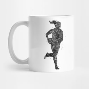 Rugby player black and white Mug